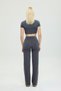 Comfort High Waist Straight Cut Trousers Smoked - 7