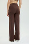 Comfort High Waist Straight Cut Trousers Brown - 5