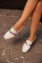 Women's Buckled Loafers Casual Shoes Loriza Beige - 5