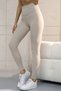 Women's High Waist Tummy and Hip Shaping Push up Leggings 1058 Beige - Premium Series - 4