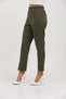 1005 Khaki Carrot Leg High Waist Lycra Woven Women's Trousers - 9