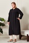 Women's Hijab Clothing Large Size Seasonal Wear Disappear Cap Black - 7