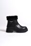 Mbibr206-S Women's Black Fur Collar Thick Thermo Sole Short Boots & Bootie - 3