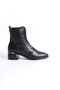 Mubiano Genuine Leather Collection Women's Zipper Detailed Lace up Short Boots Black - Mcrgn88112 - S - 8