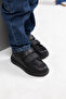 Fawdon double velcro genuine leather children's shoes black - 2