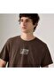 Ss Relaxed Fit Tee Rope Serif Logo Brack Brown Men's T-Shirt - 4