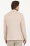 Yumas Men's Beige Stretching Lycra Cotton Blended Knitted Fabric Sports Blazer Jacket - 6