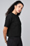 Comfort Fit Active Crop Top in Black - 3