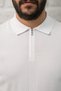 Slimfit Zipper Closure Rayon Fabric Lycra Polo Neck T-Shirt - 4