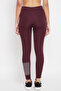 Snug Fit High Rise Active Tights in Plum Colour - 5