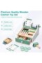 Kids Wooden Cash Register Pretend Play Set - 6