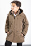 Brown Zippered Chest Pocketed Boys' Hooded Coat with Fur Inside 21354 - 8