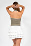 Halter Necklace Crop Top with 100% Cotton Embroidery Details - 5