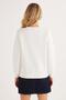 Women's Regular Fit Classic Cut 100% Cotton Printed Crew Neck White Sweatshirt - 6