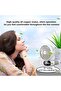 Rechargeable Handheld Fan with 5 Speeds Digital Display and Foldable Stand Portable Cooling - 4