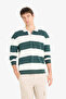 Green Men's Sweatshirt F0857Ax/Gn536 - 3