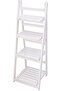 FFD 4 Tier Wooden Ladder Shaped Foldable Flowers Stand Garden Balcony Standing Plant Rack - 2