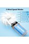 Rechargeable Handheld Fan with 5 Speeds Digital Display and Foldable Stand Portable Cooling - 2