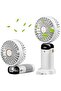 Rechargeable Handheld Fan with 5 Speeds Digital Display and Foldable Stand Portable Cooling