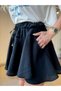 Lace Detailed Ruffle Shorts Skirt - Black - 4
