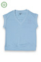 Girl's Blue Sweater Camisole V-Neck Sleeveless Knitwear - 2