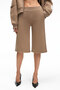 Elpihra Women's Oversize Elastic Waist Double Pocket Mink Shorts & Bermuda - 3