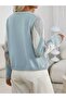 Gold Button Cardigan Jacket with Baklava Pattern - 2
