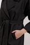 Women's Double Breasted Collar Lined Trench Coat Black 1037 - 4