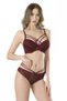 Hollow Unsuppoted Soft Cup Cross Drawstring Bra Suit 4120