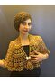 Lace Hand Knitted Multi-Purpose Shawl Bolero Bustier with Butterfly Brooch