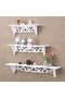 FFD Wall Floating Shelf 3pcs Set Modern White Floating Wall Shelves - 3