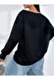 Oversized Off-Shoulder Madonna Collar Sweatshirt - 4