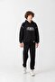 New York Brooklyn Printed Kangaroo Pocket Side Piping Boys Bottom Top Tracksuit Set - 2