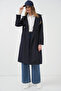 Women's Double Breasted Collar Trench Coat Navy Blue 1198 - 2