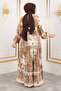 Buttoned Viscose Dress Tsd250208 Beige - 5