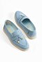 Blue Women's Casual Buckle Loafer Shoes - 3