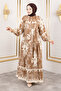 Buttoned Viscose Dress Tsd250208 Beige - 3