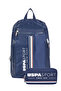 Us Polo Assn 24378'2 School Backpack with Pen Case Student Daily Navy Blue