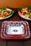 28-22-13 No. Enamel Square Plate Mezze Breakfast Camping Picnic - 2