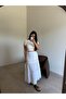 Ecru Guipure Detailed Muslin Skirt - 3