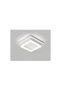 Square LED Chandelier, Adjustable Light, White