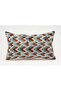 Silk Velvet Ikat Decorative Throw Pillow Case