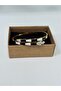 D'Oro Gold Black and White Snake Figure Steel Bracelet