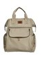 Baby Care Bag Gold Zipper Luxury Mother Baby Care Backpack Beige - 3