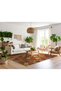 Mosso Gray Themed Colorful Floral Flowers Patterned Woven Base Modern Decorative Carpet Mosso193Grey - 2