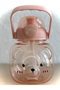 Pink Teddy Bear Figured Children's Water Bottle – 1000 ml Bpa-Free Plastic Bottle with Straw - 5