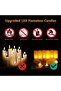 LED Candle Light Flameless Tea Lights Rechargeable Flickering Decoration Tealight Lamp with 12 Frost - 5