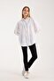 Patterned Printed Voile Loose Oversized Shirt - 2