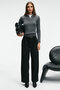 Castana Women's Polo Neck Button Regular Fit Knitwear Anthracite Sweater - 5