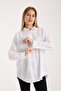 Patterned Printed Voile Loose Oversized Shirt - 6